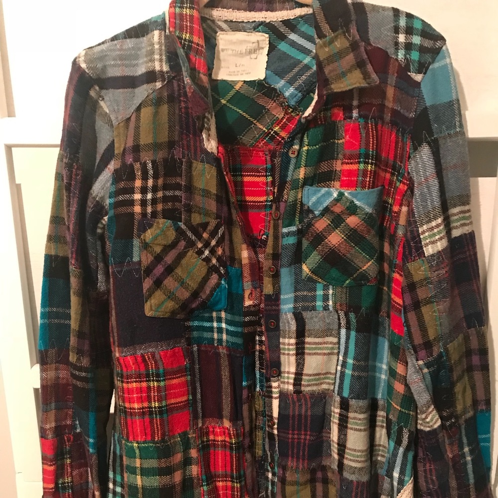 Free people patchwork 100% cotton shirt